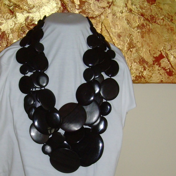 MONIES Gerda Lynggaard Multi-Strand Wooden Disc Necklace - Picture 10 of 16